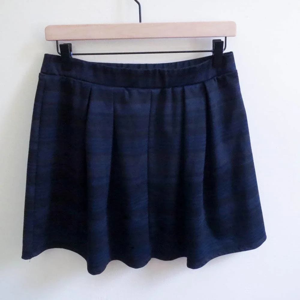 Joe‎ Benbasset Striped Pleated Mini Skirt Size XL